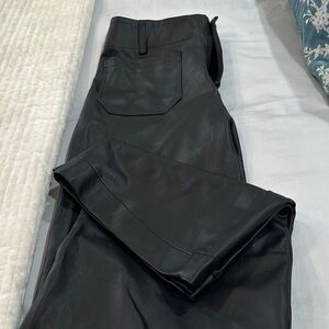 Anthropologie Maeve Black Faux Leather Pants